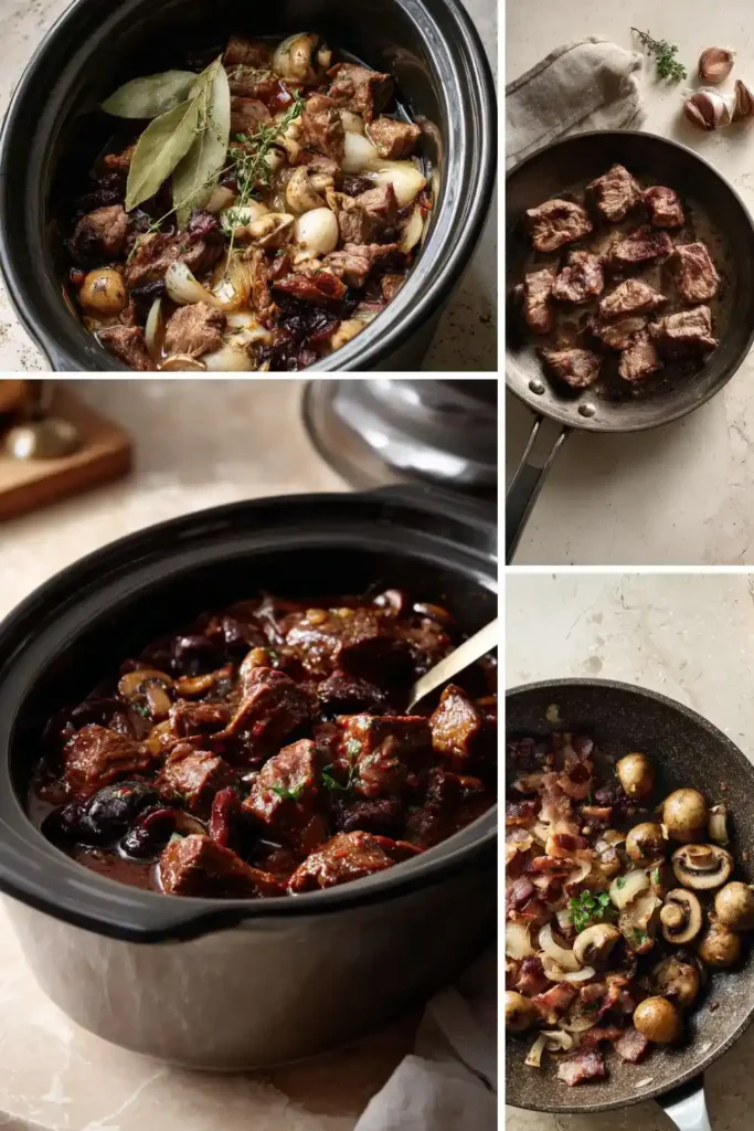 Hairy Bikers Slow Cooker Beef Bourguignon Recipe