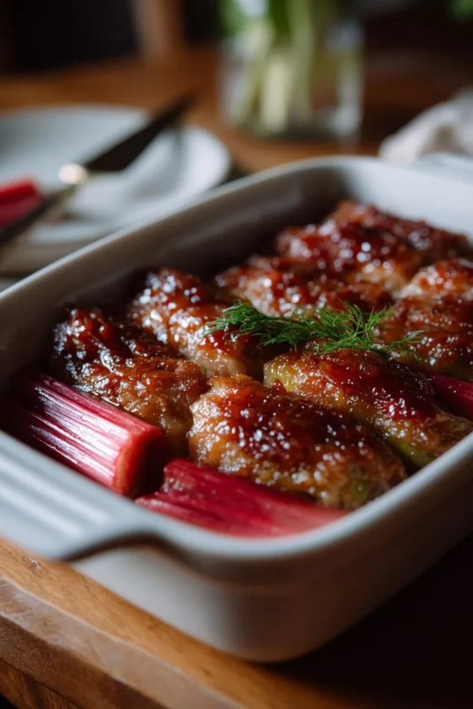 Jamie Oliver's Oven-Roasted Rhubarb Recipe