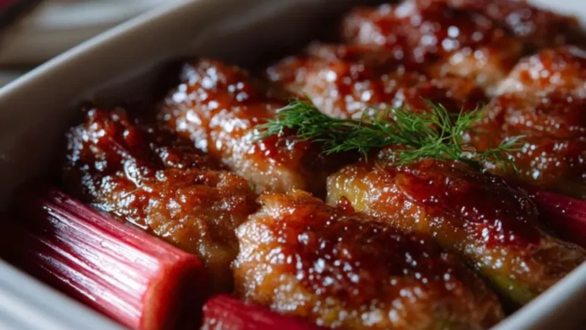 Jamie Oliver's Oven-Roasted Rhubarb Recipe