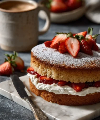Mary Berry Victoria Sponge With Fresh Cream And Strawberries​ Recipe
