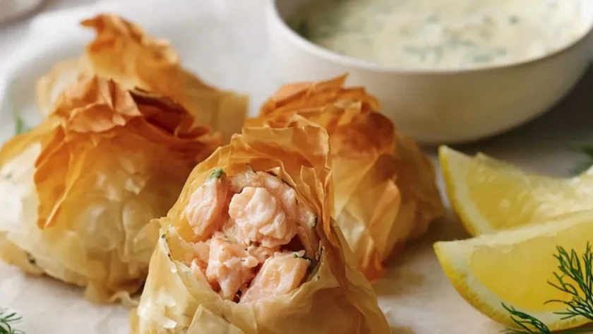 Mary Berry Salmon and prawn filo purses Recipe