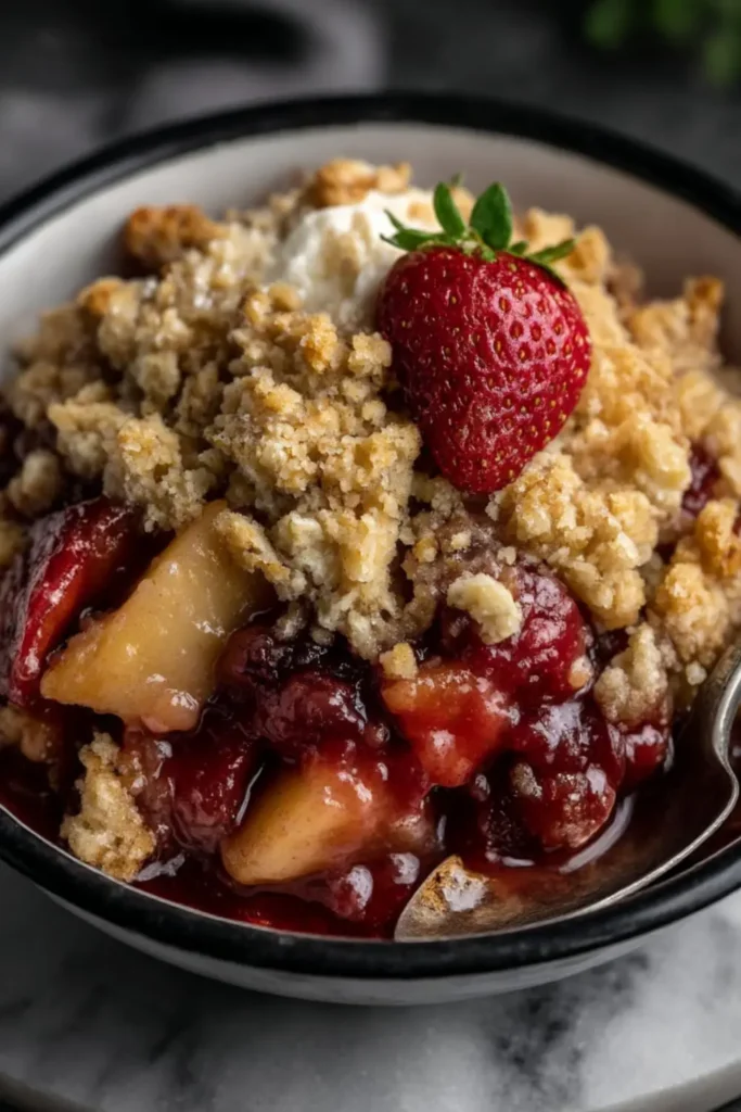 Mary Berry​ Apple And Strawberry Crumble Recipe