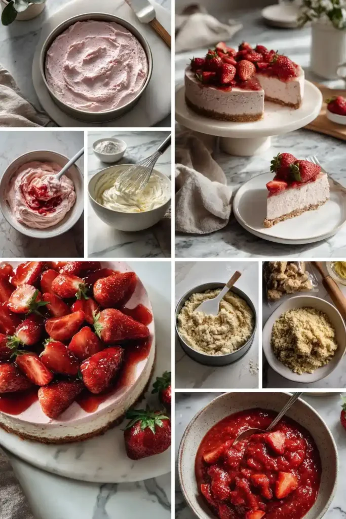 Mary Berry No Bake​ Strawberry Cheesecake