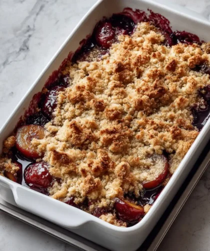 Hairy Bikers Plum Crumble Recipe