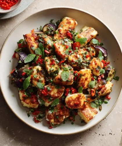Hairy Bikers Halloumi Tray Bake Recipe