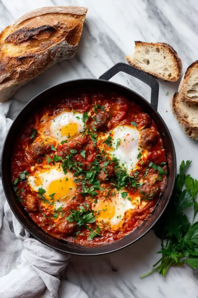 Hairy Bikers Eggs with Merguez Sausages Recipe