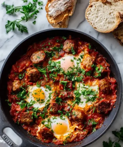 Hairy Bikers Eggs with Merguez Sausages Recipe